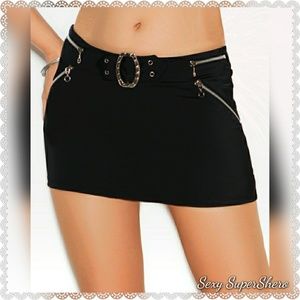 🆕PLUS Sexy Little Black Mini Skirt